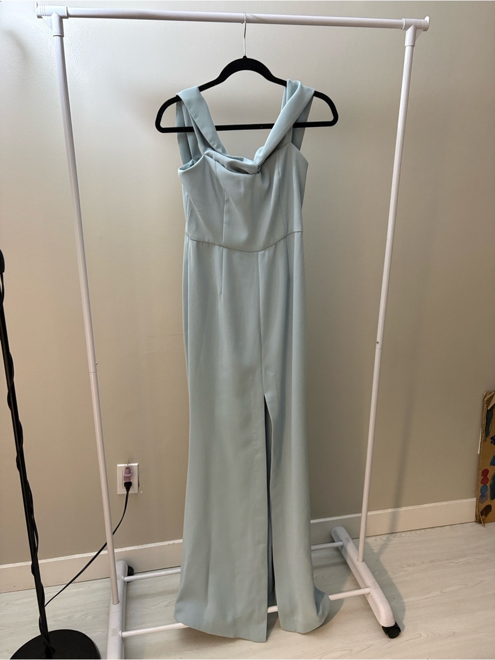 Lovers + Friends Pale Blue Maxi Dress with Front Slit